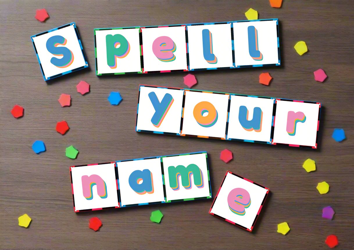 Magnet tile toppers - Alphabet letters for spelling