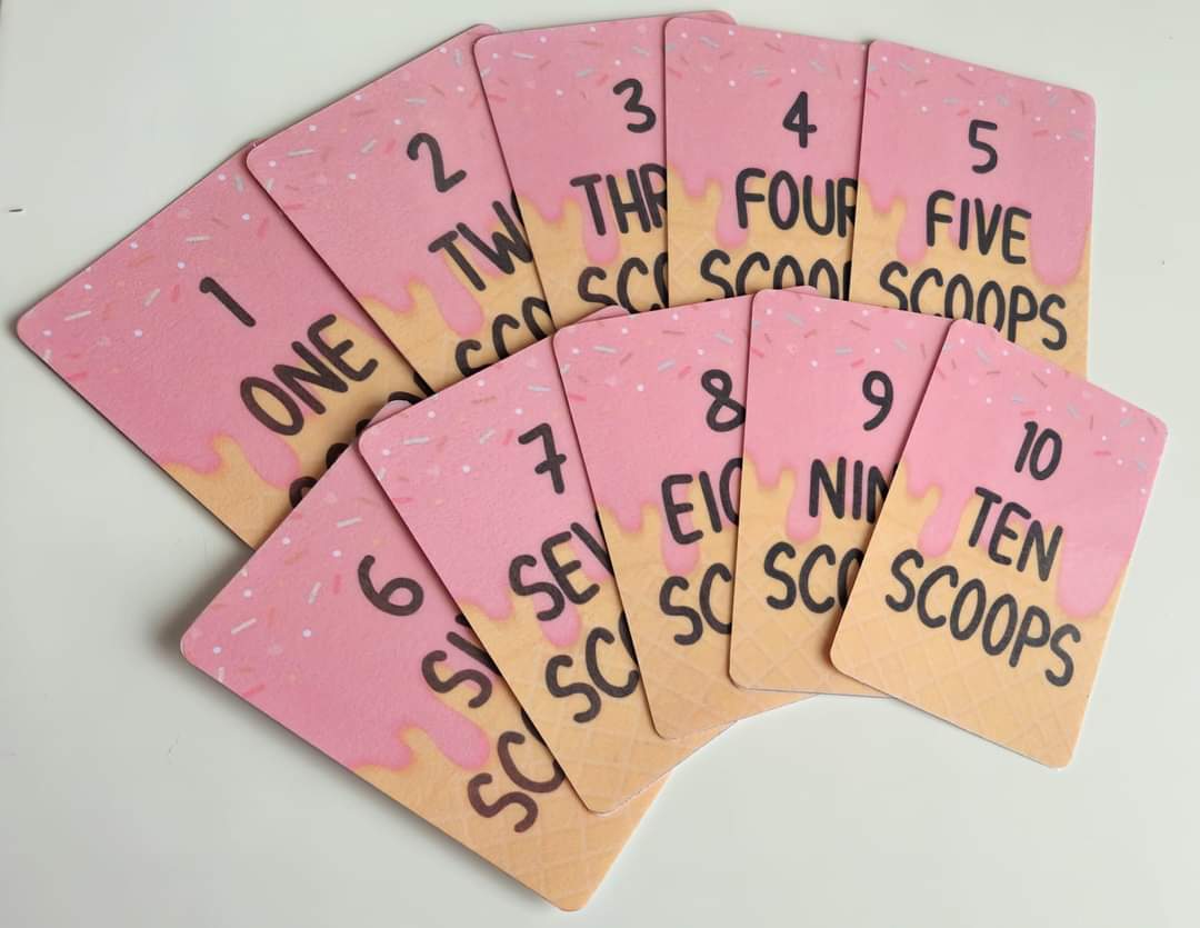 Playdoh mats - Ice cream parlour counting activity