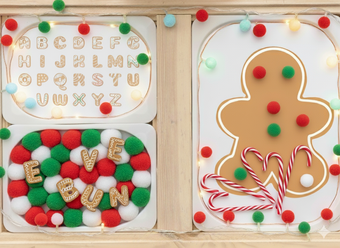 Flisat Insert - Gingerbread alphabet match activity