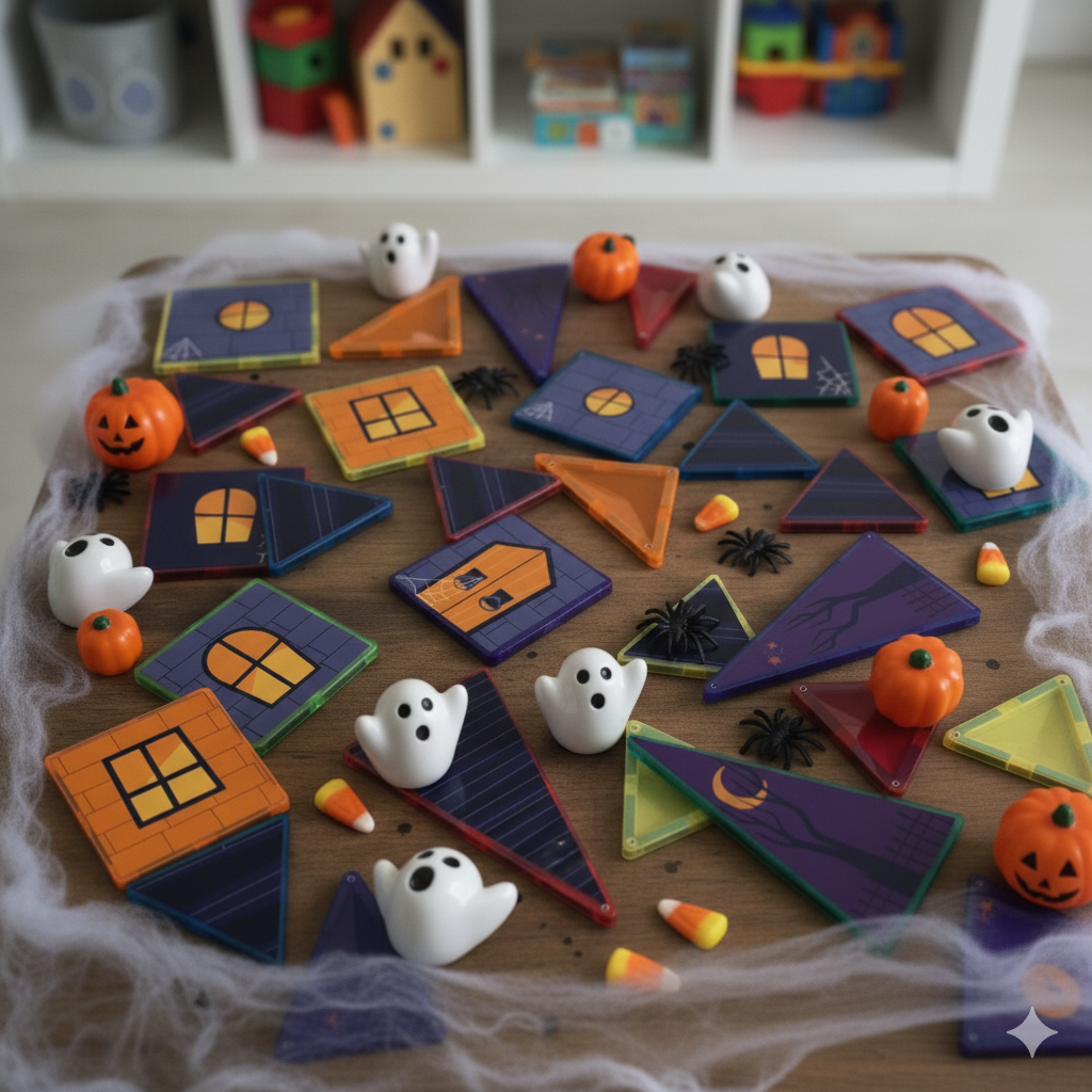 Haunted house Magnet tile toppers