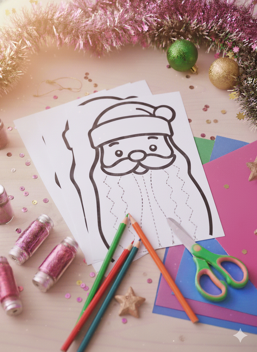 Santa cutting page