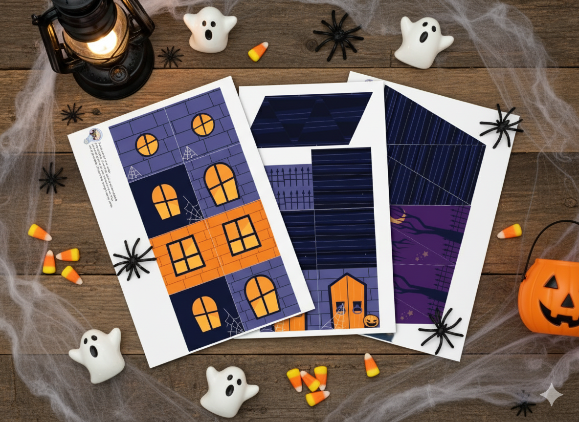 Haunted house Magnet tile toppers