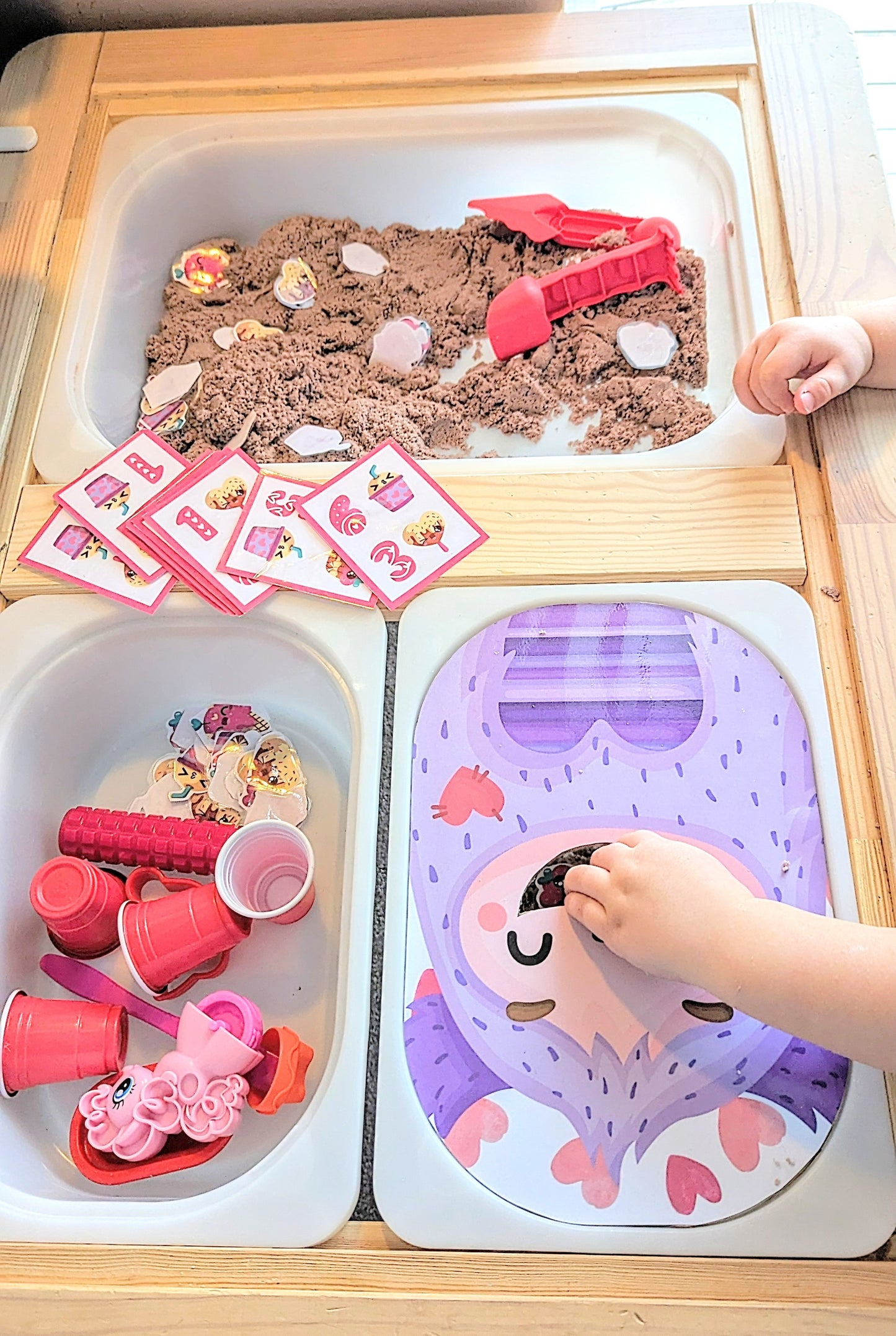 Flisat insert - Love monster Valentines day. Feeding/Posting activity