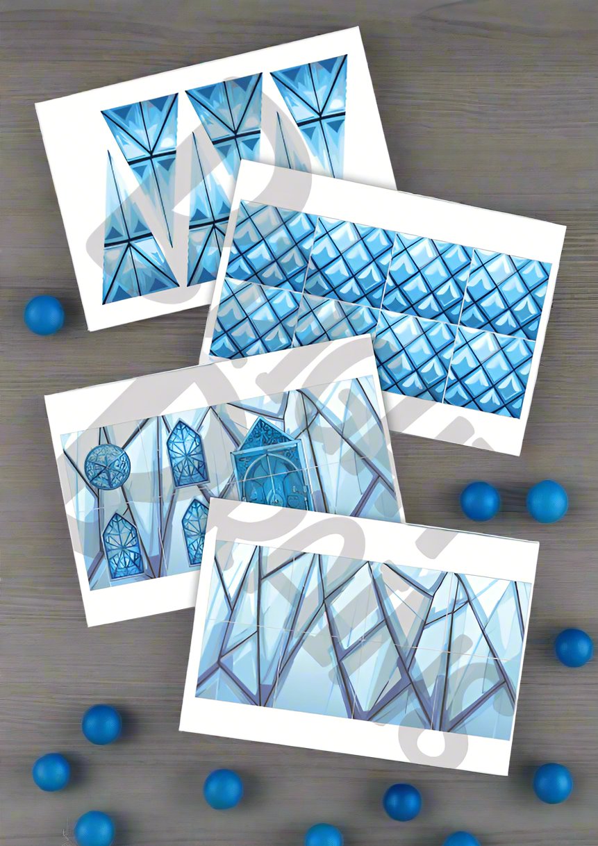 Magnet tile toppers - Frozen Ice Palace