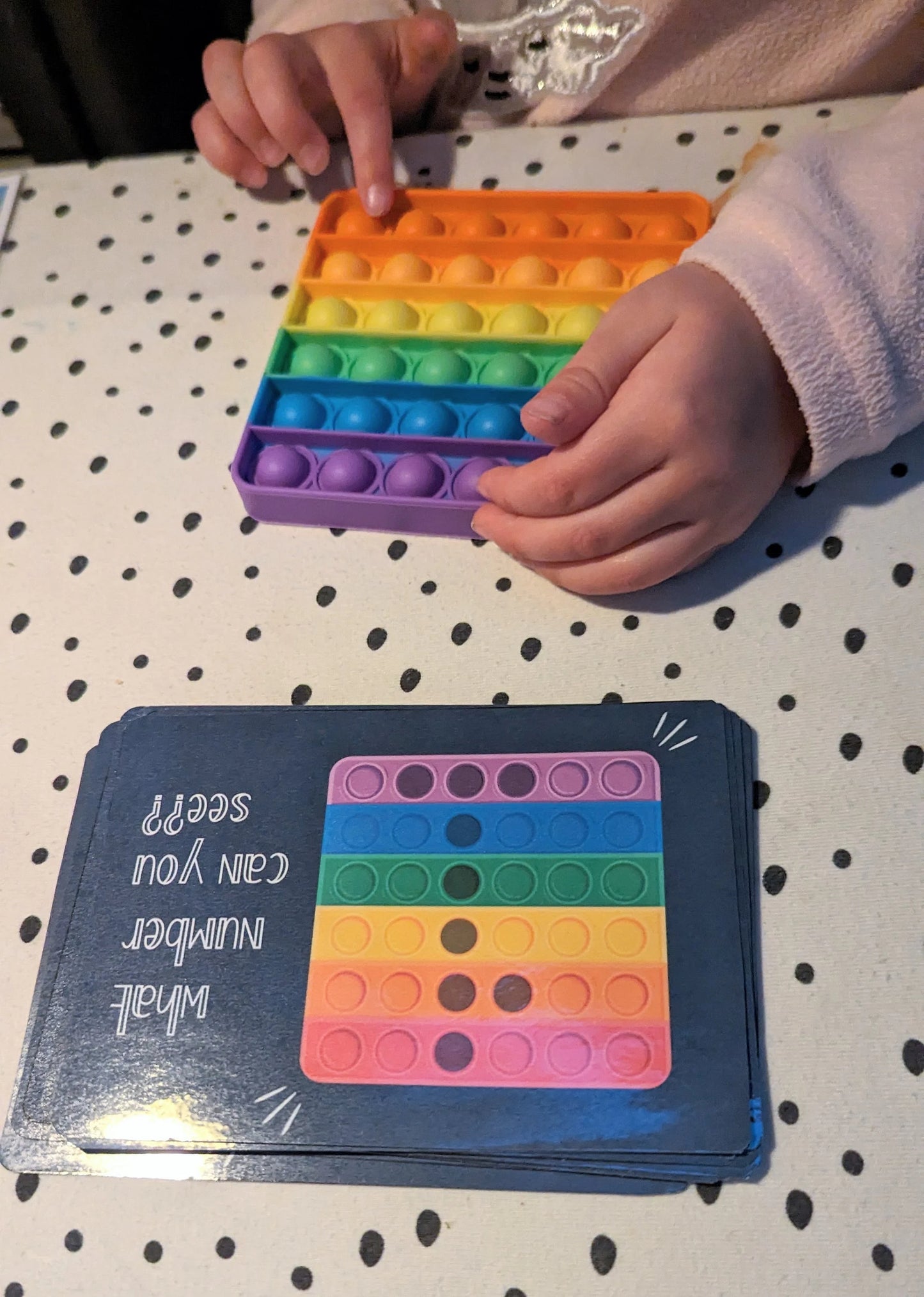 Flashcards - Pop it number match activity