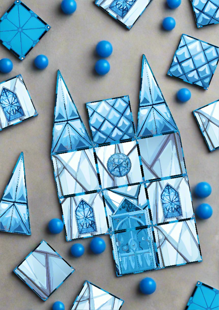 Magnet tile toppers - Frozen Ice Palace