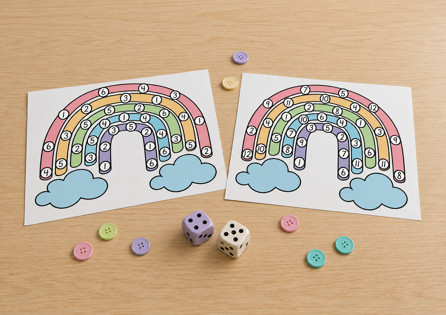 Rainbow Number Cover Game
