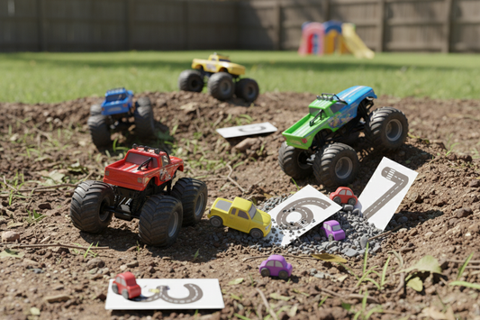 Road number printable flashcards 1-10