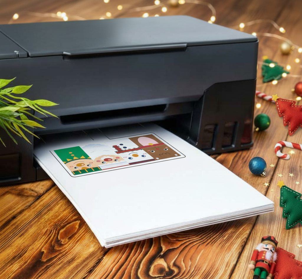 Magnet tile toppers - Christmas matching activity