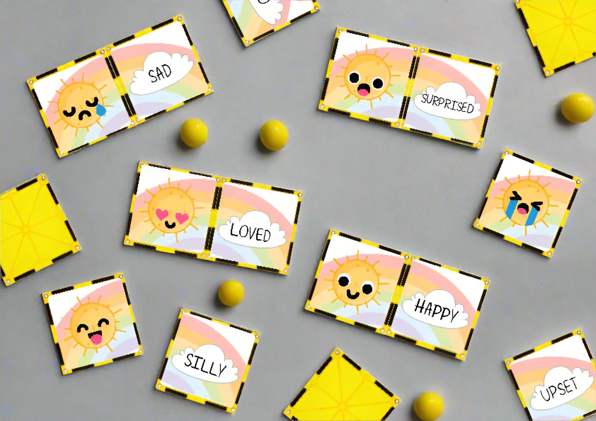 Magnet tile toppers - Matching emotions