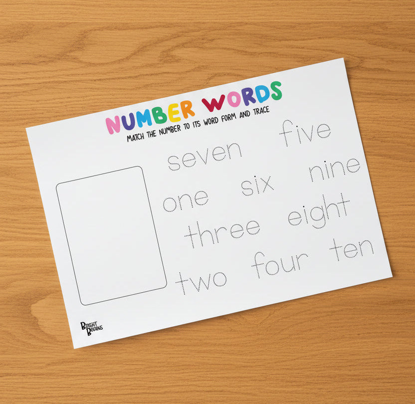 Number Words Math Card Game for KS1-KS2