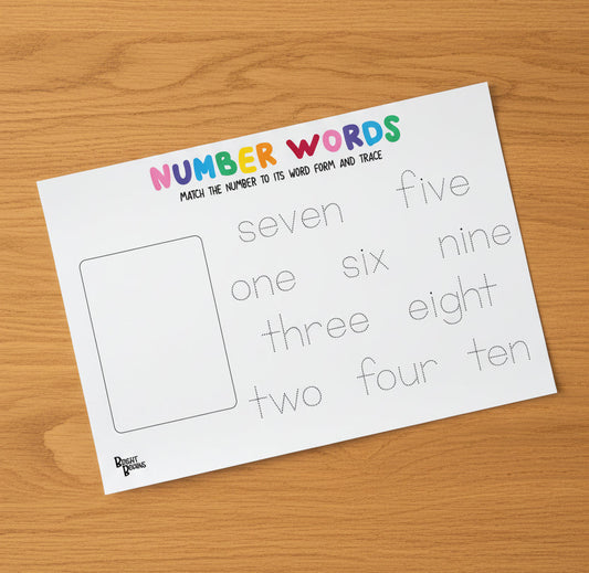 Number Words Math Card Game for KS1-KS2