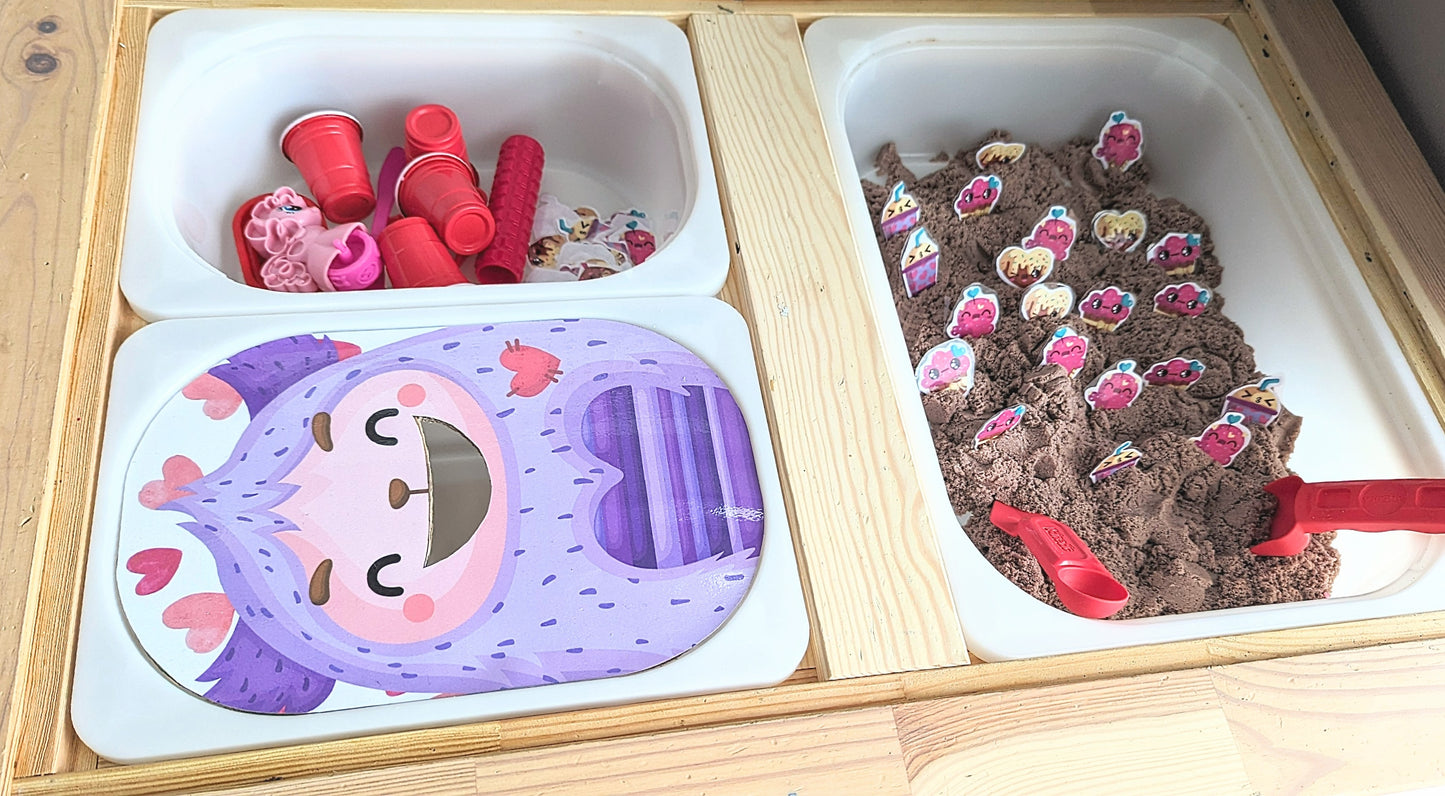 Flisat insert - Love monster Valentines day. Feeding/Posting activity