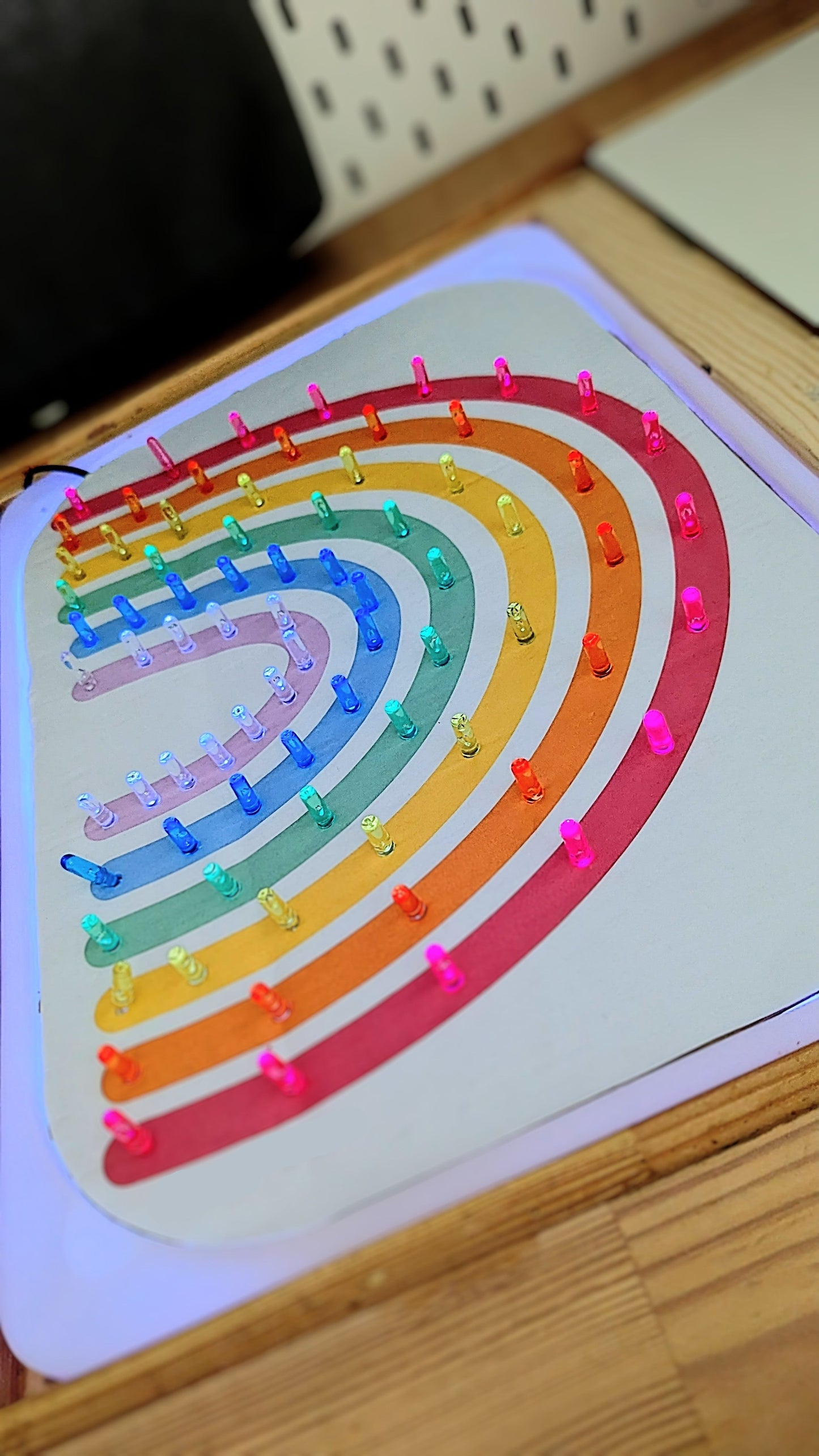 Rainbow Flisat Insert for loose parts play and lightbox