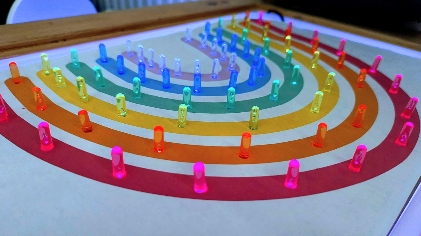 Rainbow Flisat Insert for loose parts play and lightbox