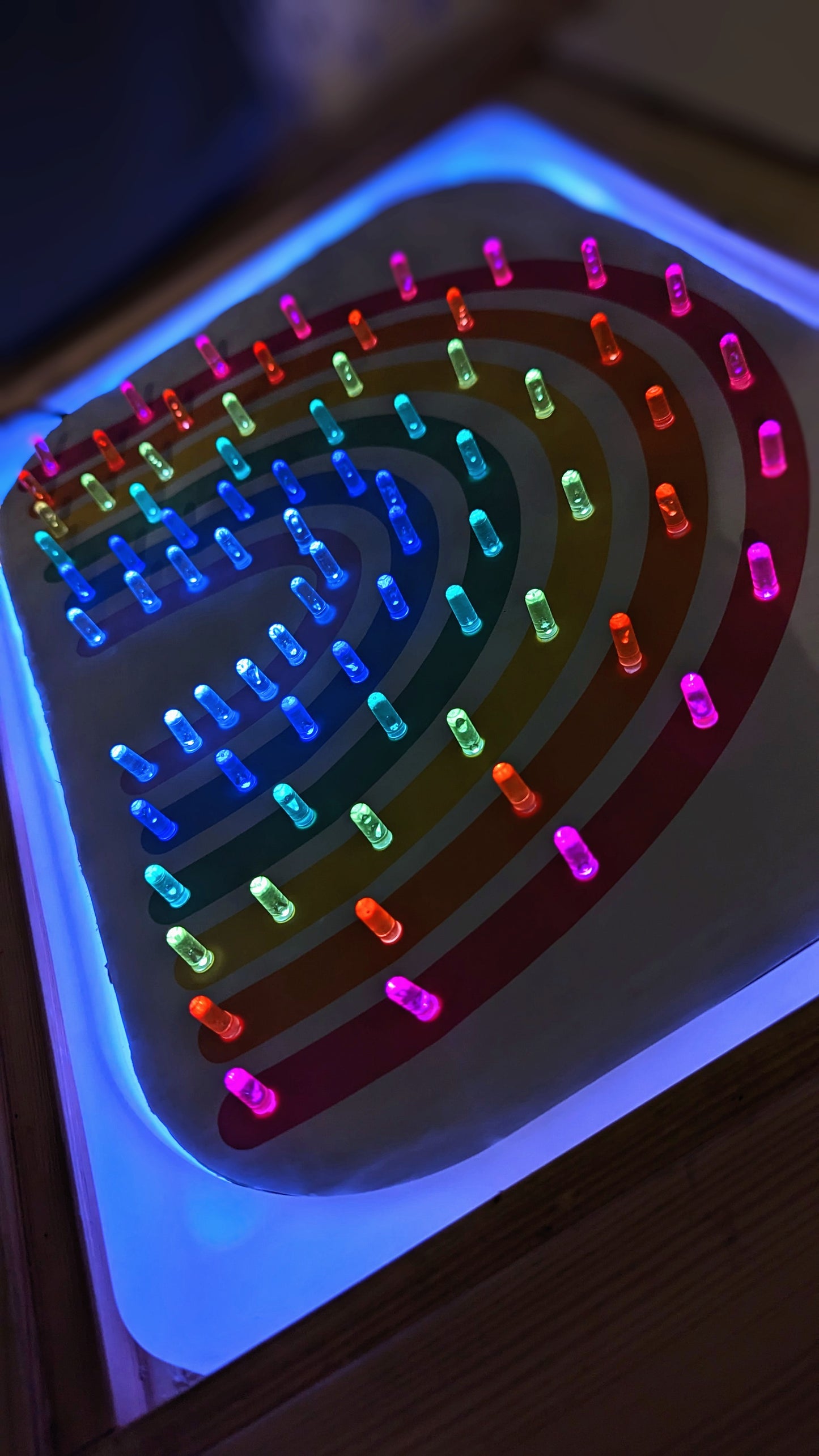 Rainbow Flisat Insert for loose parts play and lightbox
