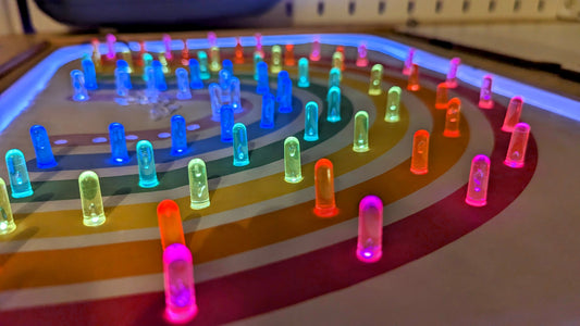 Rainbow Flisat Insert for loose parts play and lightbox