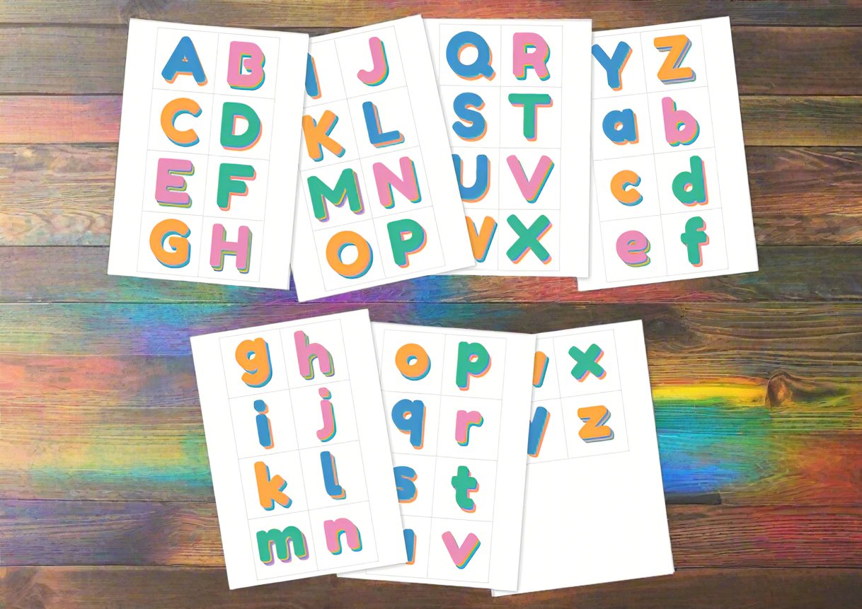 Magnet tile toppers - Alphabet letters for spelling