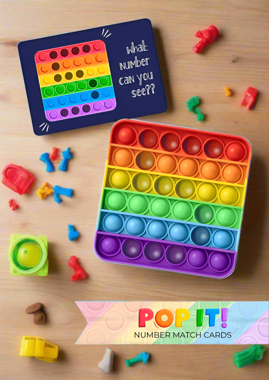 Flashcards - Pop it number match activity
