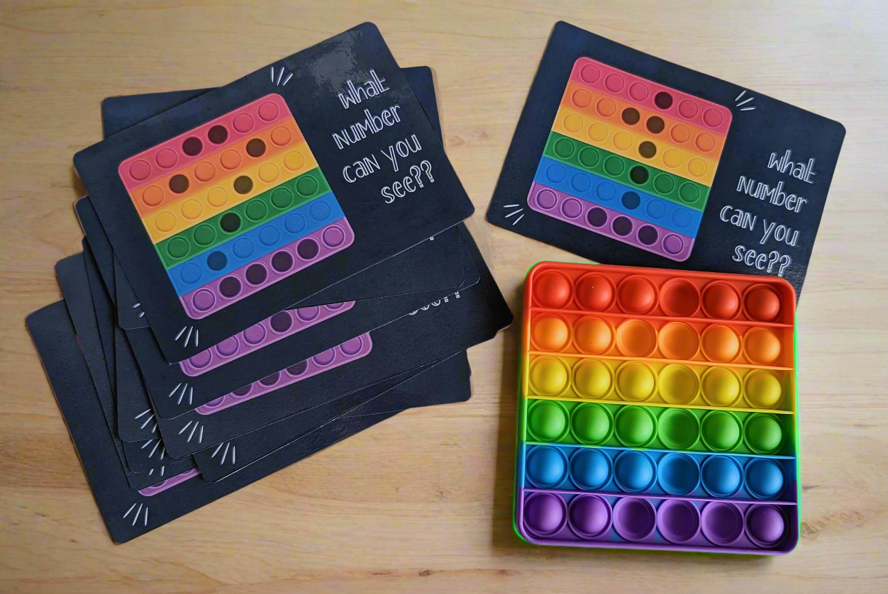 Flashcards - Pop it number match activity