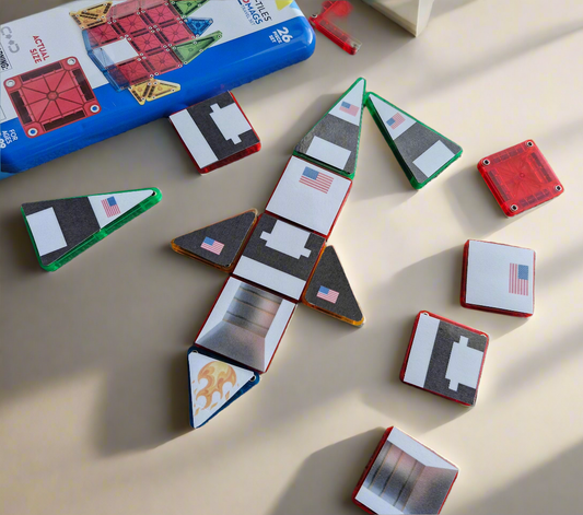 MicroMags Magnet tile toppers - Rocketship