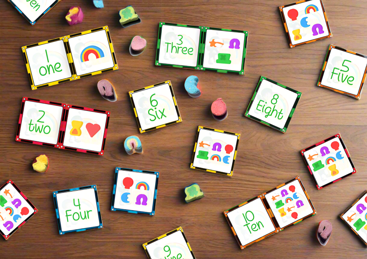 St Patricks Day counting charms Magnet tile toppers