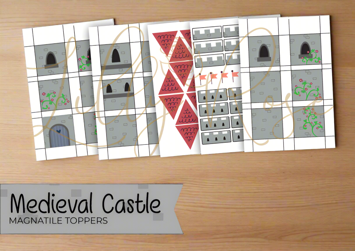 Magnet tile toppers - Castle set