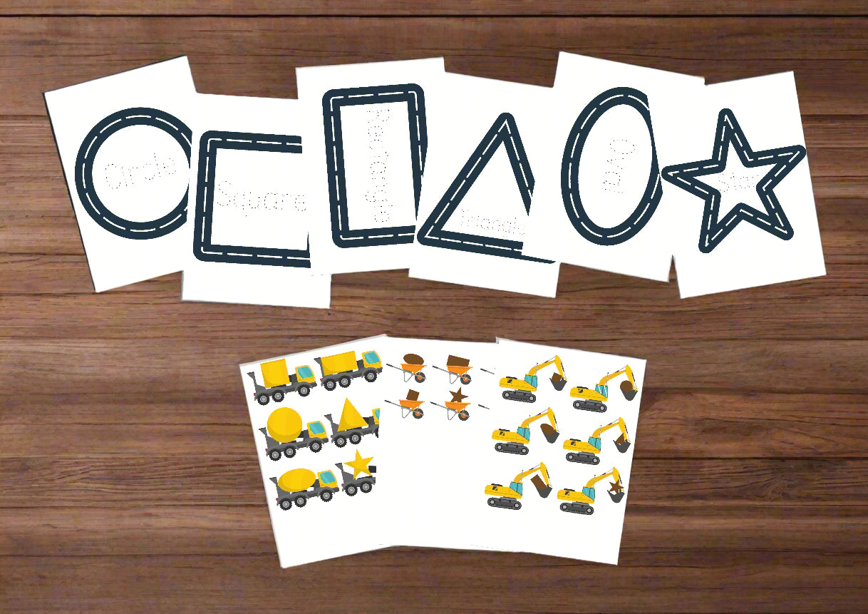 Kids Car Play Road Shapes and matching construction shapes