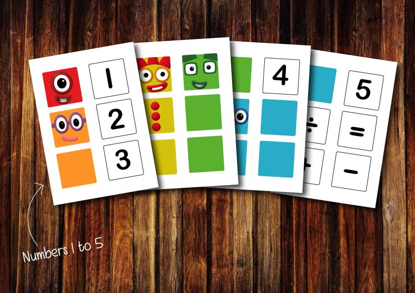 Number blocks Magnet tile toppers