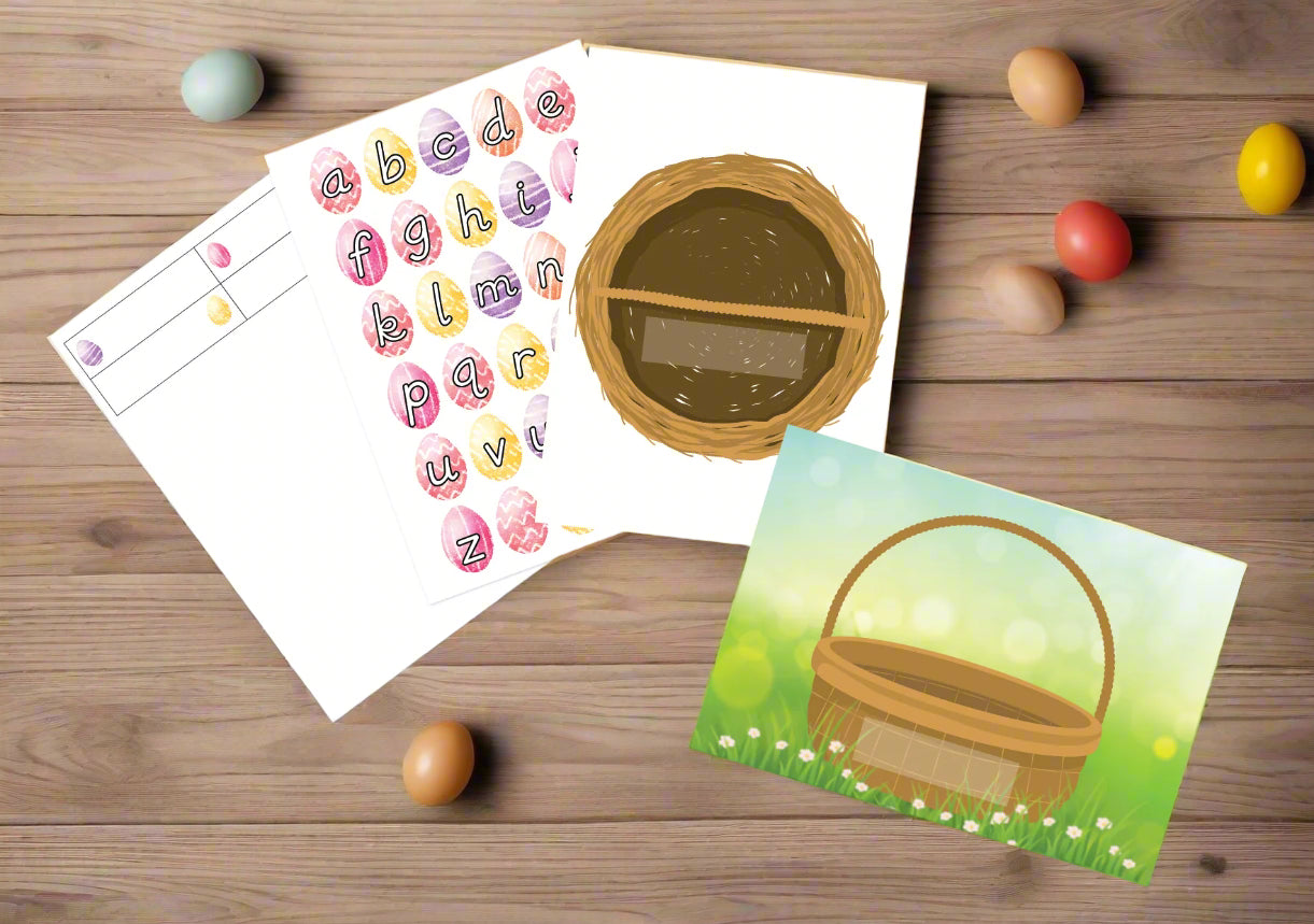 Printable Spelling Easter egg activity for all ages