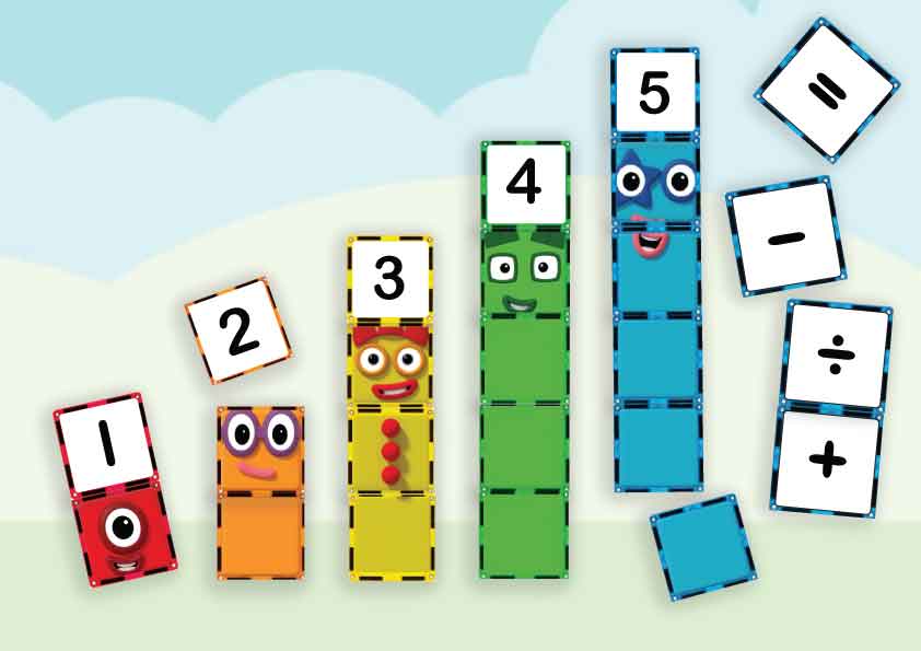Number blocks Magnet tile toppers