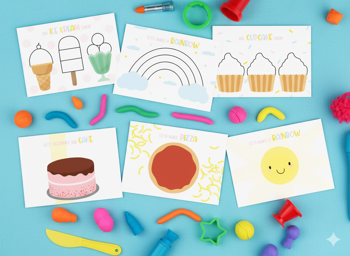 Playdough Mats - Creative set