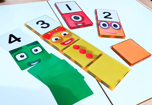 Number blocks Magnet tile toppers