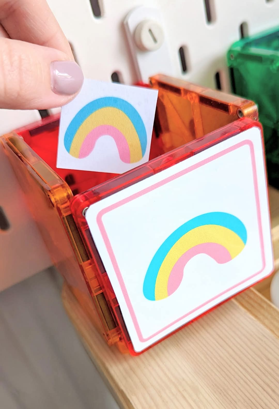Magnet tile toppers - Lucky cereal sorting pots