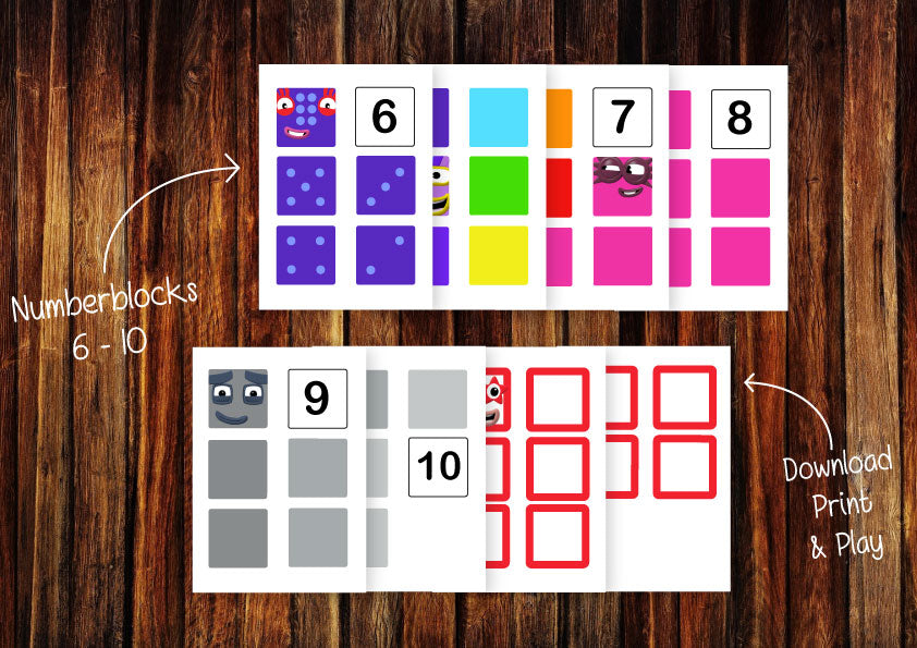 Number blocks Magnet tile toppers