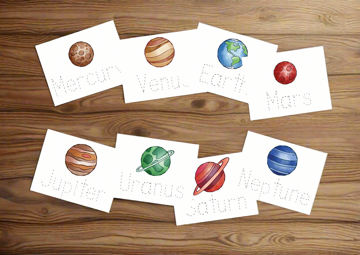 Space Mega Bundle - Magnet tile toppers, Flashcards, Flisat Insert